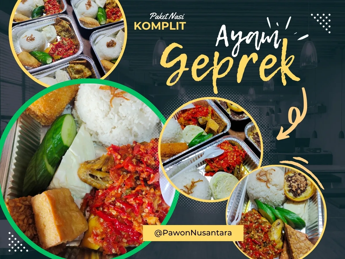 Paket Nasi Ayam Geprek (penyet)